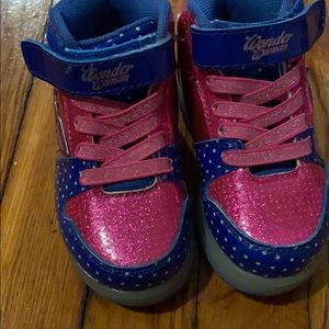 Pink and blue Toddler Wonder Woman shoes